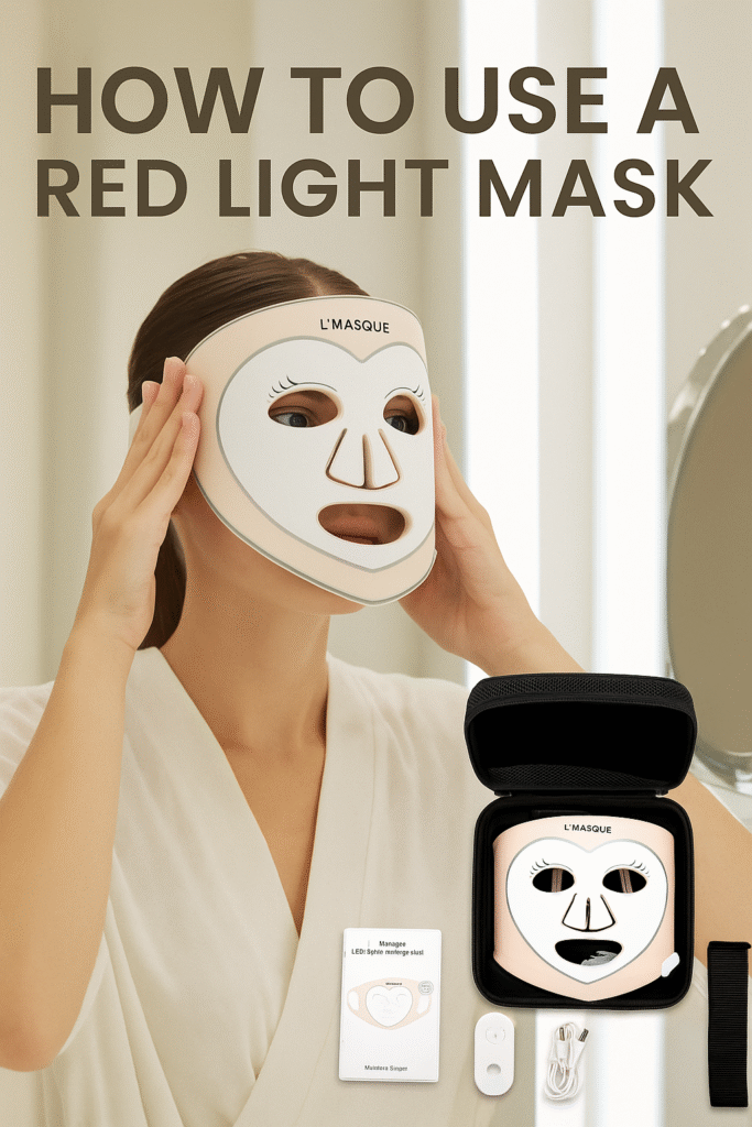 how to use a red light mask