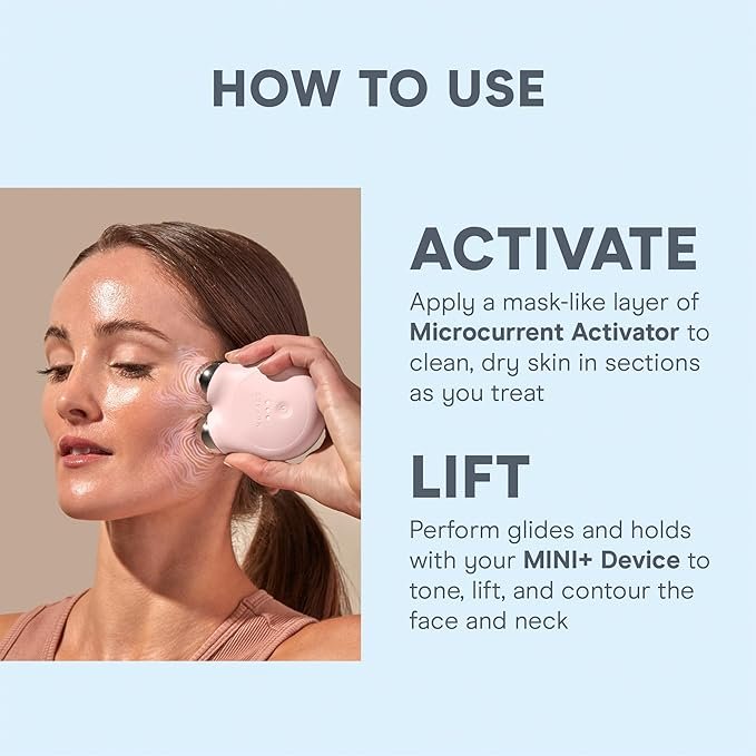 NuFACE MINI+ Microcurrent Facial Device Kit